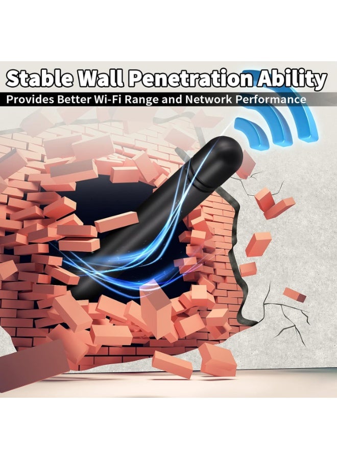 VIUAUAX هوائي بلوتوث مزدوج النطاق WiFi 2.4 جيجاهرتز 5 جيجاهرتز 5.8 جيجاهرتز 3dBi MIMO RP-SMA ذكر (عبوة من 2 قطعة) لأجهزة الكمبيوتر الشخصية وأجهزة التوجيه اللاسلكية وبطاقات الشبكة اللاسلكية ومحولات USB وكاميرات المراقبة الأمنية وكاميرات المراقبة بالفيديو - Image 5